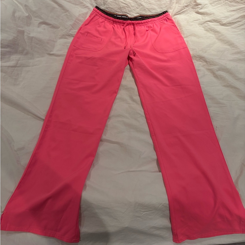 Heart Soul Pink Women's Scrub pants